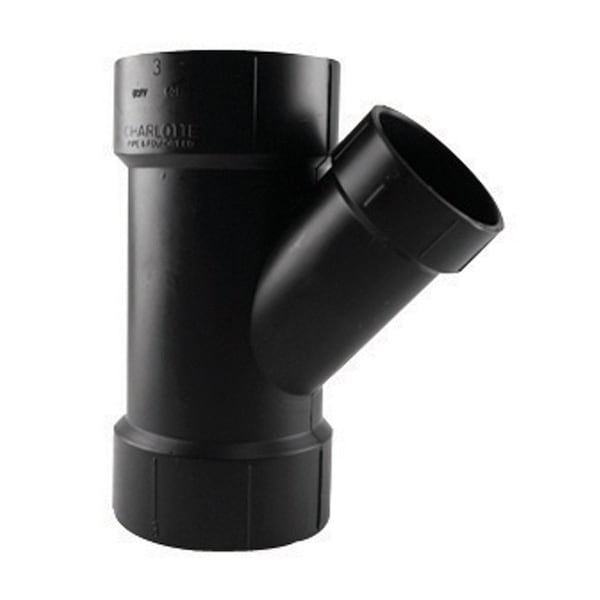 Charlotte Pipe 4 in. Hub X 4 in. D Hub ABS Wye
